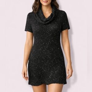 ✨ Conrad C Collection Black Speckled Sweater Dress | Size Medium